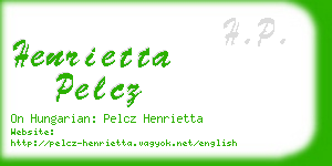 henrietta pelcz business card